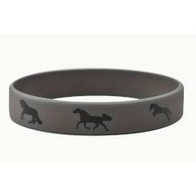 Szürke Lovas Szilikon Karkötő 19-20cm