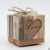Love Szerelem Barna Famintás Díszdoboz Ékszerdoboz Ajándékdoboz 5x5x5cm