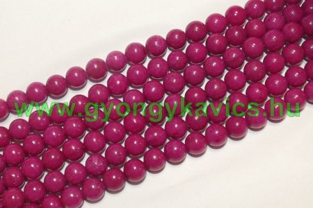 Magenta Jade (nem áttetsző) Ásványgyöngy 8mm