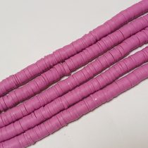   Magenta Polymer Korong Heishi Gyöngy Gyöngyfüzér 8x0,5-1mm ~45cm
