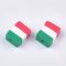   Magyar Zászló Piros Fehér Zöld Nemzeti Színű Polymer Köztes Közdarab 7-9x9-12x4-6mm