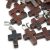 Mahagóni Obszidián Ásvány Kereszt Medál 29-30x18-19x5-6mm