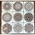 Mandala Rajzoló Sablon Stencil 15x15cm 9db