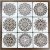 Mandala Rajzoló Sablon Stencil 10x10cm 9db