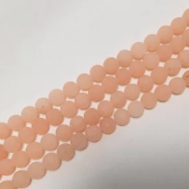   Matt Barna Napkő Színű Jade Ásványgyöngy Gyöngyfüzér 8mm