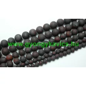   Matt Vörös Breccsa Jáspis Ásványgyöngy Gyöngyfüzér 10mm