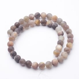 Matt Fekete Napkő Ásványgyöngy 8mm