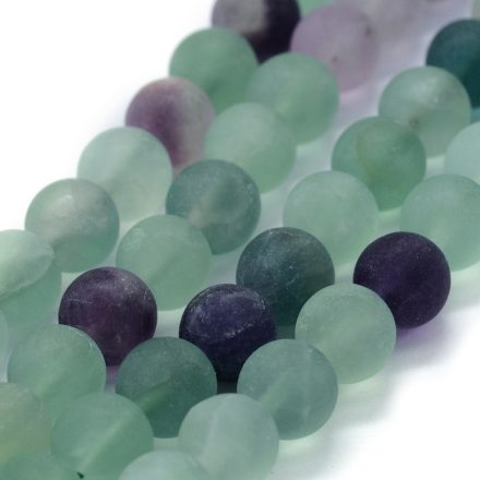 Matt Fluorit Ásványgyöngy Gyöngyfüzér 10mm