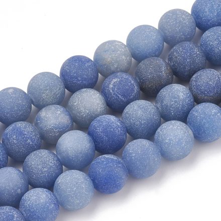 Matt Kék Aventurin Ásványgyöngy Gyöngyfüzér 10mm