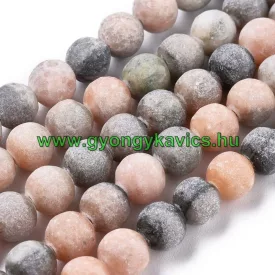   Matt Narancssárga Zebra Jáspis Ásványgyöngy Gyöngyfüzér 8mm