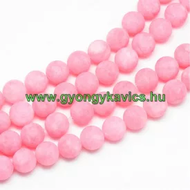 Matt Rózsaszín Jade (2) Ásványgyöngy 10mm
