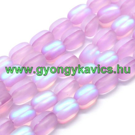 Matt Rózsaszín Szintetikus Holdkő Gyöngy 13x8x8mm