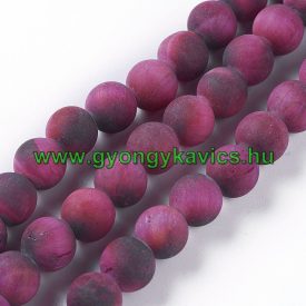 Matt Rózsaszín Tigrisszem Ásványgyöngy 8mm