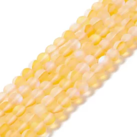 Matt Sárga Szintetikus Holdkő Gyöngy 10mm