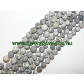 Matt Selyemkő Ásványgyöngy Gyöngyfüzér 12mm