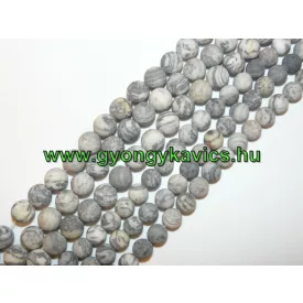 Matt Selyemkő Ásványgyöngy 12mm