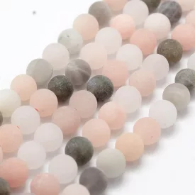 Matt Színes Holdkő Ásványgyöngy 6mm