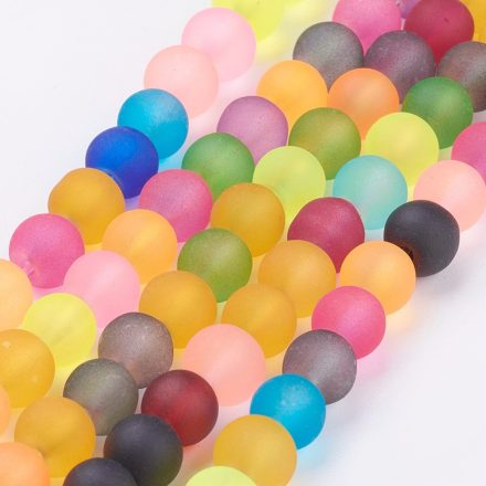 Matt Színes Üveggyöngy 12mm