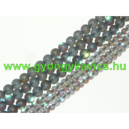 Matt Szürke Szintetikus Holdkő Gyöngy 10mm