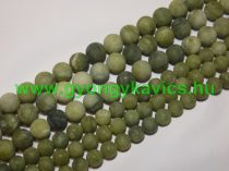 Matt Taiwani Tajvani Zöld Jade Ásványgyöngy 10mm