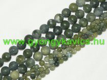  Matt Taiwani Tajvani Zöld Jade (sötét) Ásványgyöngy 10mm