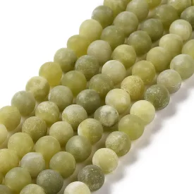 Matt Taiwani Tajvani Zöld Jade Ásványgyöngy 6mm
