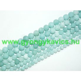 Matt Türkiz Angelit Ásványgyöngy 6mm
