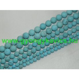 Matt Türkiz Howlit Ásványgyöngy 10mm
