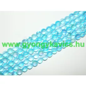 Matt Türkiz Szintetikus Holdkő Gyöngy 10mm