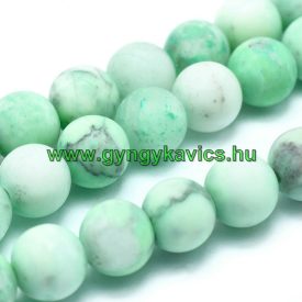 Matt Zöld Howlit Ásványgyöngy 8mm