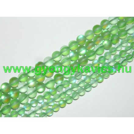 Matt Zöld Szintetikus Holdkő Gyöngy 10mm