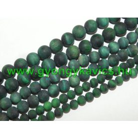 Matt Zöld Tigrisszem Ásványgyöngy 8mm