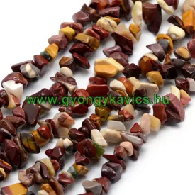   Mookait Jáspis Ásványtörmelék Splitter Gyöngyfüzér 5-8mm 84cm