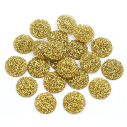 Műgyanta Arany (159) Druzy Kaboson 10mm
