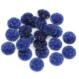 Műgyanta Kék (132) Druzy Kaboson 8mm