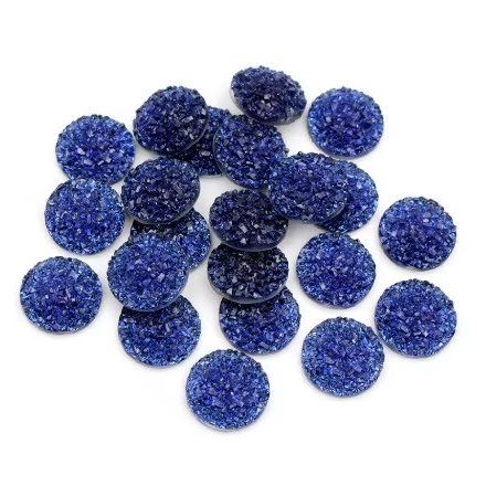 Műgyanta Kék (132) Druzy Kaboson 8mm