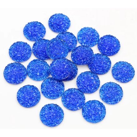 Műgyanta Kék (8) Druzy Kaboson 8mm