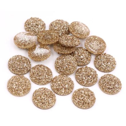 Műgyanta Óarany (143) Druzy Kaboson 12mm