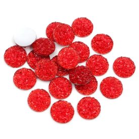 Műgyanta Piros (7) Druzy Kaboson 8mm