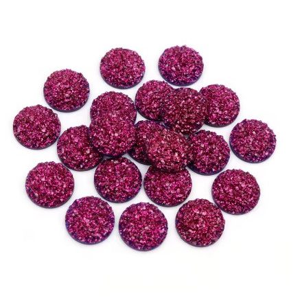 Műgyanta Rubin Piros (136) Druzy Kaboson 8mm