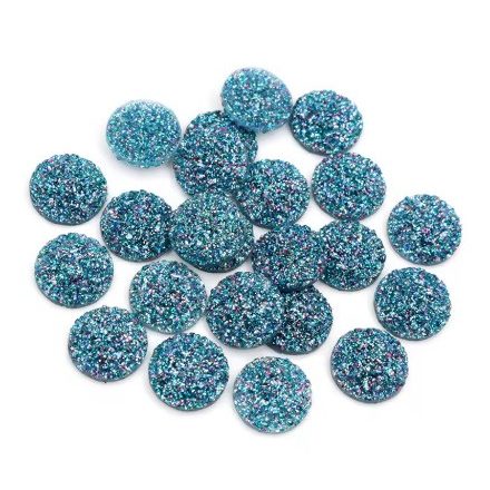 Műgyanta Szürke Kék Szivárványos (139) Druzy Kaboson 8mm