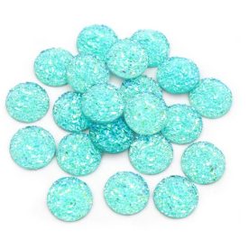 Műgyanta Türkiz Zöldes (12) Druzy Kaboson 8mm