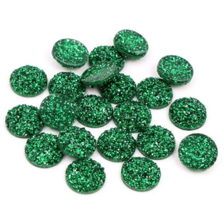 Műgyanta Zöld (10) Druzy Kaboson 8mm