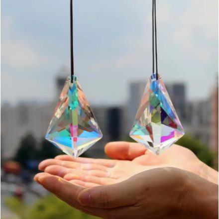 Napfogó (14) (Teljesen átlátszó, nem színes) Feng Shui Prizma 5x3,5cm