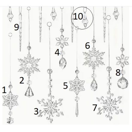 Hópehely (4) Karácsonyfadísz Napfogó (35) Feng Shui Prizma