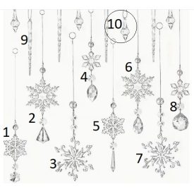   Hópehely (5) Karácsonyfadísz Napfogó (35) Feng Shui Prizma