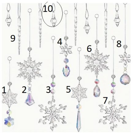 Hópehely (5) Szivárványos Karácsonyfadísz Napfogó (39) Feng Shui Prizma