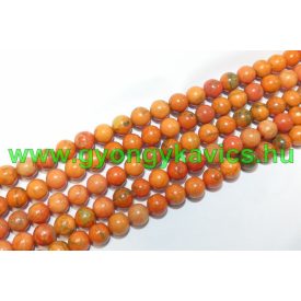 Narancssárga Howlit Ásványgyöngy 8mm