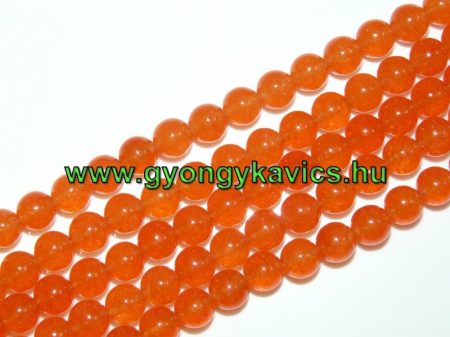 Narancssárga Jade Ásványgyöngy 12mm