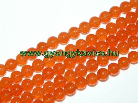 Narancssárga Jade Ásványgyöngy Gyöngyfüzér 4mm